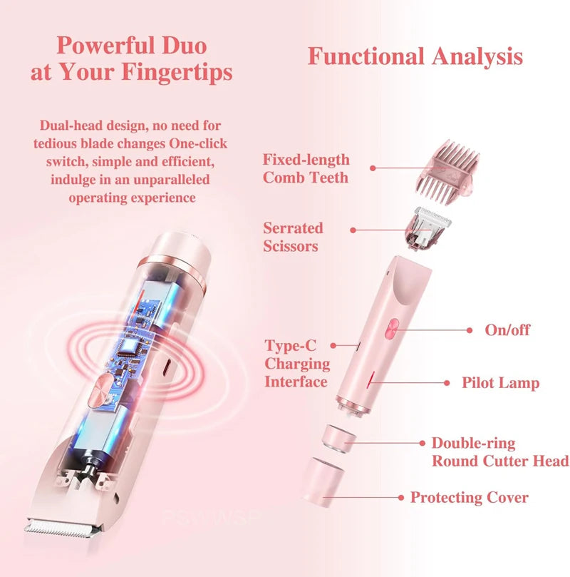 Onyra Professional Electric Razor Women 2024 - 2-in-1 Bikini WaterProof