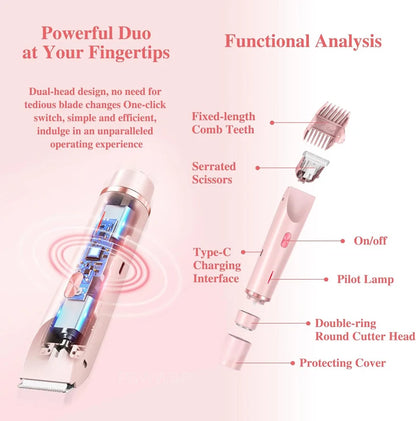 Onyra Professional Electric Razor Women 2024 - 2-in-1 Bikini WaterProof